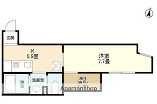 プレミアコート原木中山【1階】の間取り