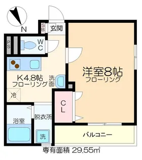 アーバンドエル八丁堀【4階】の間取り