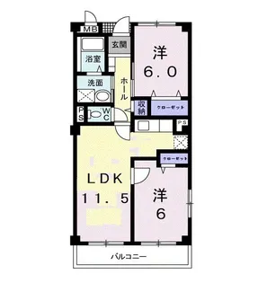 エレガンス アルバ【2階】の間取り