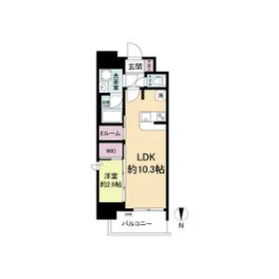 セレニテフラン本町【13階】の間取り