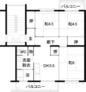 壱岐85棟【3階】の間取り