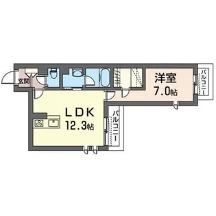 アトリエール青葉【1階】の間取り