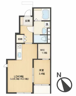 ルーチェ仲町台【1階】の間取り