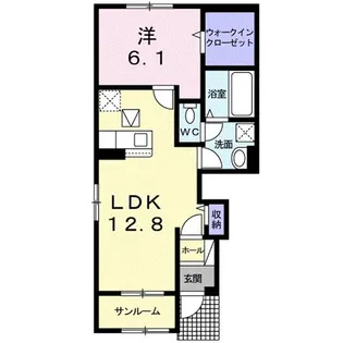 シャトルガーデンFS.III【1階】の間取り