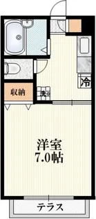 コーポ・オザキII【1階】の間取り