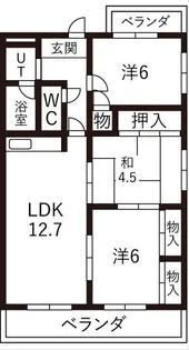 フィマーレ城東【4階】の間取り