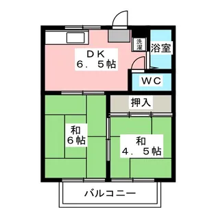 第2コーポやまもり【2階】の間取り