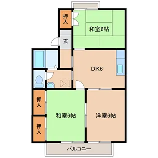 PARCROSETTEVI番館【1階】の間取り