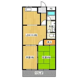エクセラ中河原【1階】の間取り