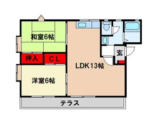 ハイランド【1階】の間取り
