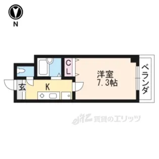 エリーフラッツ西洞院【6階】の間取り