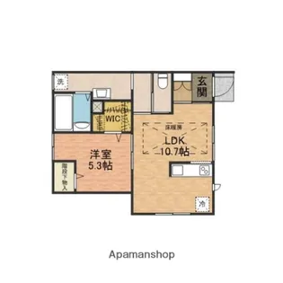 Casa Yawata(カーサ八幡)【1階】の間取り