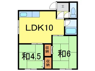 たんぽぽ荘A【2階】の間取り