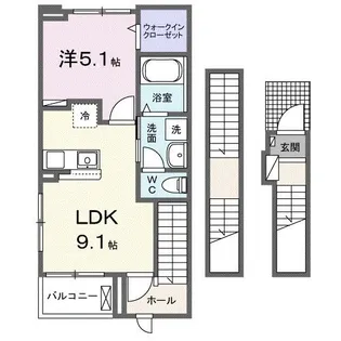 オネスティ【3階】の間取り