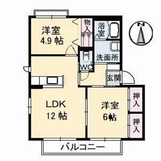 サンクレスト A棟【1階】の間取り