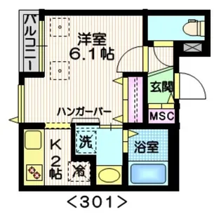 アプローズ【3階】の間取り