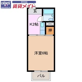 サミーホワイト【2階】の間取り