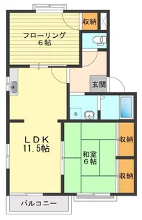 メゾンシルクB【1階】の間取り