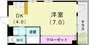 リッジヴィラ魚崎【1階】の間取り