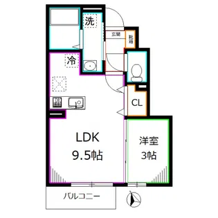 メゾン・ド・シャテーヌ【1階】の間取り