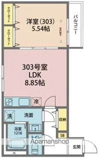 カインドネス一之江【3階】の間取り