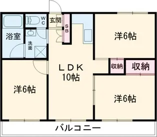 日の出ハイツ【1階】の間取り