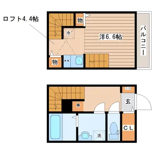 メゾンドプルーン河原町【1階】の間取り
