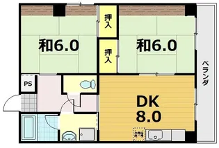 クローバーハイツII【3階】の間取り