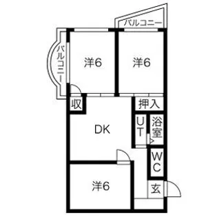 コーポ桂【4階】の間取り