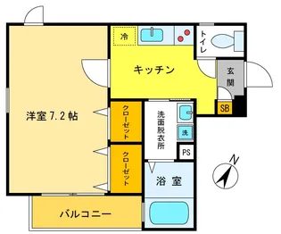 エスフラット【1階】の間取り