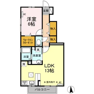 メゾンドプランドル【1階】の間取り