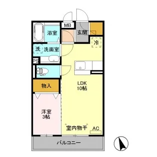 ポンテリーベB【3階】の間取り