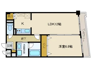 ウイングスKR【2階】の間取り