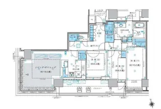 プラウドタワー芝浦【32階】の間取り