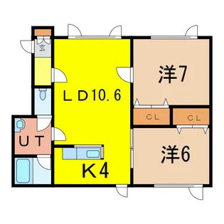2LDKの間取り画像