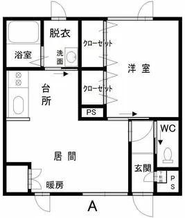 リッチハウスNo.2【1階】の間取り