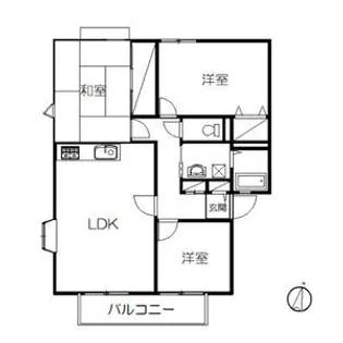 サンビレッジ南富ケ丘【2階】の間取り