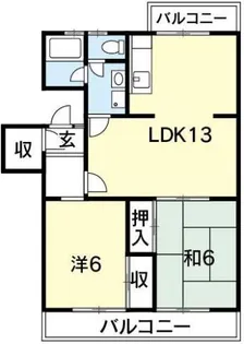 四宮ハイツ【1階】の間取り