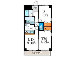 ベリエ茶五【2階】の間取り