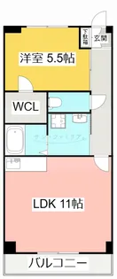 ウエストクレア【2階】の間取り