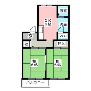オークラ名西【2階】の間取り