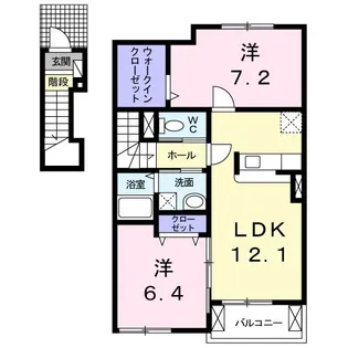 ラフィネ サンク【2階】の間取り