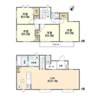 東京都八王子市諏訪町【一戸建】の間取り