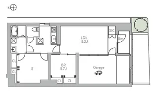 THE GRANDUO CHITOFUNA【1階】の間取り