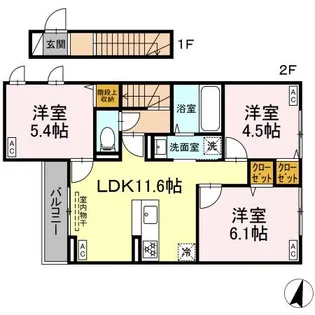 セレスティア石神井台II 旧)練馬区石神井台2丁目PJ【2階】の間取り