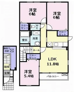 プリムラ【2階】の間取り