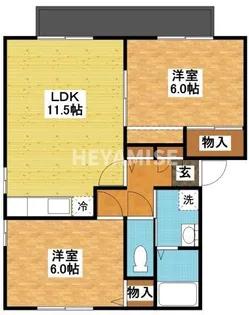 ロイヤルコート A棟【2階】の間取り