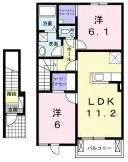 ルノアI【2階】の間取り