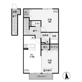 群馬県伊勢崎市宮前町【アパート】の間取り