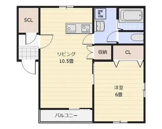 ラコリーヌB【1階】の間取り